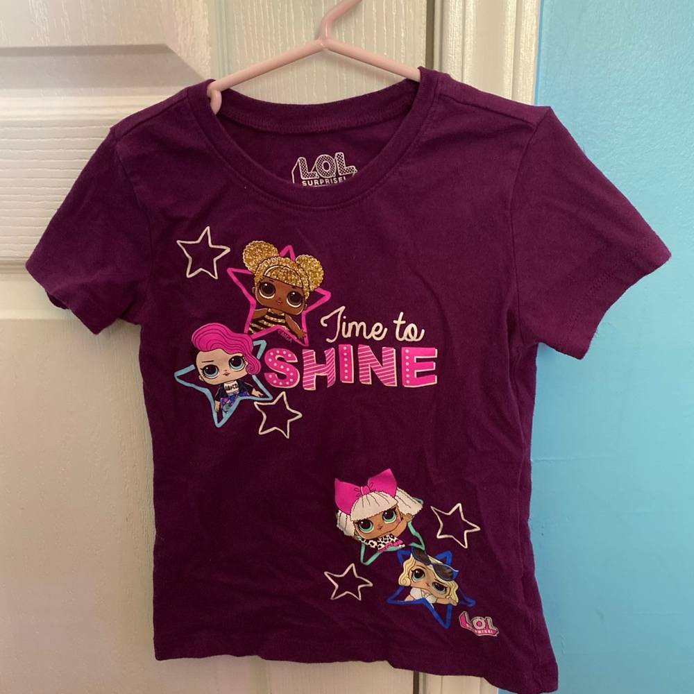 Purple Little Girls LOL Surprise t-shirt size 6/6x